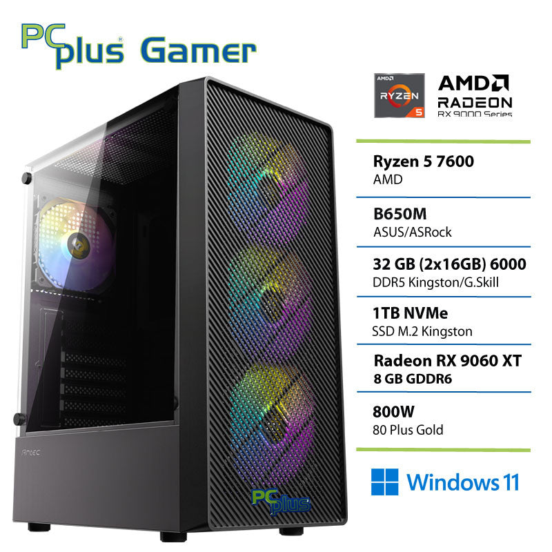 Gaming PC - Ryzen 5 7600 32GB 1TB SSD Radeon RX 9060 XT 8GB