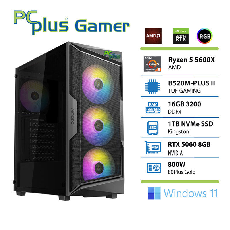 Gaming PC - Ryzen 5 5600 16GB 1TB SSD RTX 5060 OC 8GB