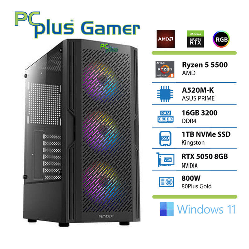 Gaming PC- Ryzen 5 5500 16GB 1TB SSD RTX 5050 8GB