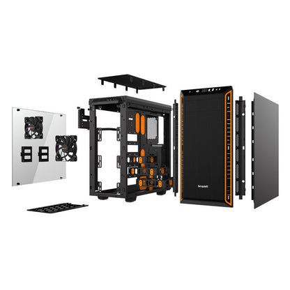 BE QUIET! PURE BASE 600 BGW20 midiATX okno črno/oranžno ohišje