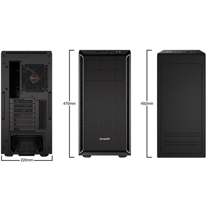 BE QUIET! PURE BASE 600 BG022 midiATX črno/srebrno ohišje