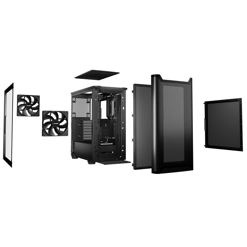 BE QUIET! Pure Base 501 Airflow BGW74 midi-ATX okno črno ohišje