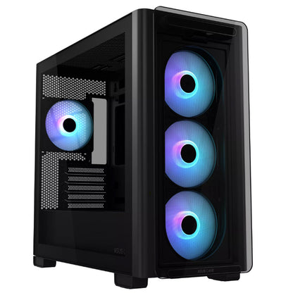ASUS A23 PLUS ARGB micro-ATX okno BTF črno ohišje