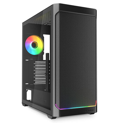 SHARKOON AK4W RGB Strip midiATX okno gaming črno ohišje