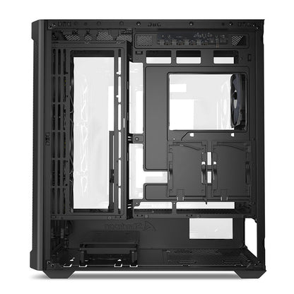 SHARKOON AK4W RGB Strip midiATX okno gaming črno ohišje