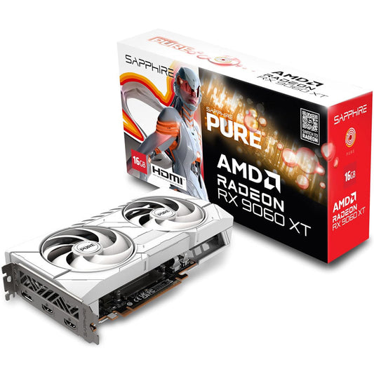 SAPPHIRE PURE Radeon RX 9060 XT 16GB GDDR6 ARGB White