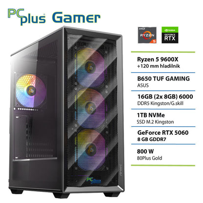 Gaming PC -Ryzen 5 9600X & RTX 5060 8GB ( BREZ OS)