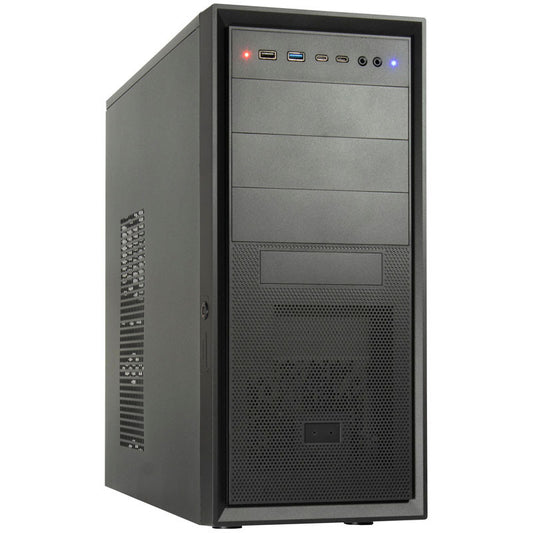 INTER-TECH IT-8862 PLAID midi-ATX črno ohišje