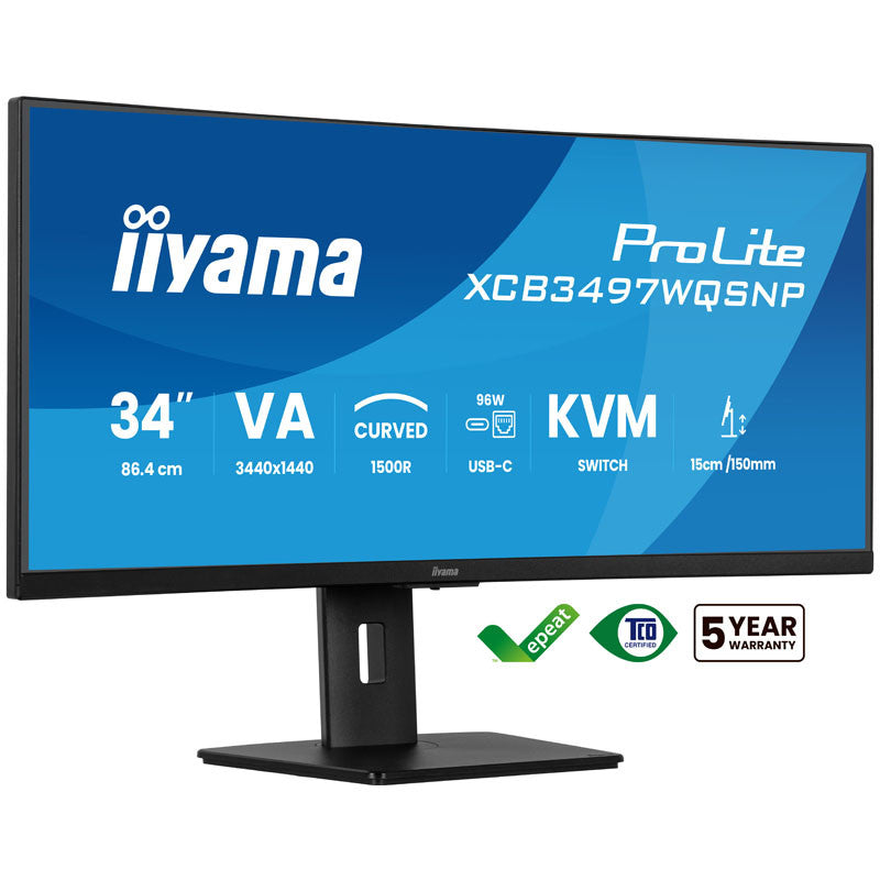 Curved IIYAMA ProLite XCB3497WQSNP-B1 34" UWQHD VA 120Hz