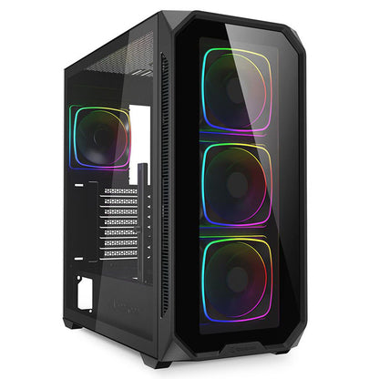 SHARKOON AK5G RGB midiATX okno črno ohišje
