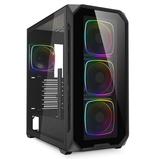 SHARKOON AK5G RGB midiATX okno črno ohišje