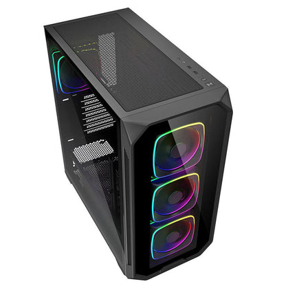 SHARKOON AK5G RGB midiATX okno črno ohišje