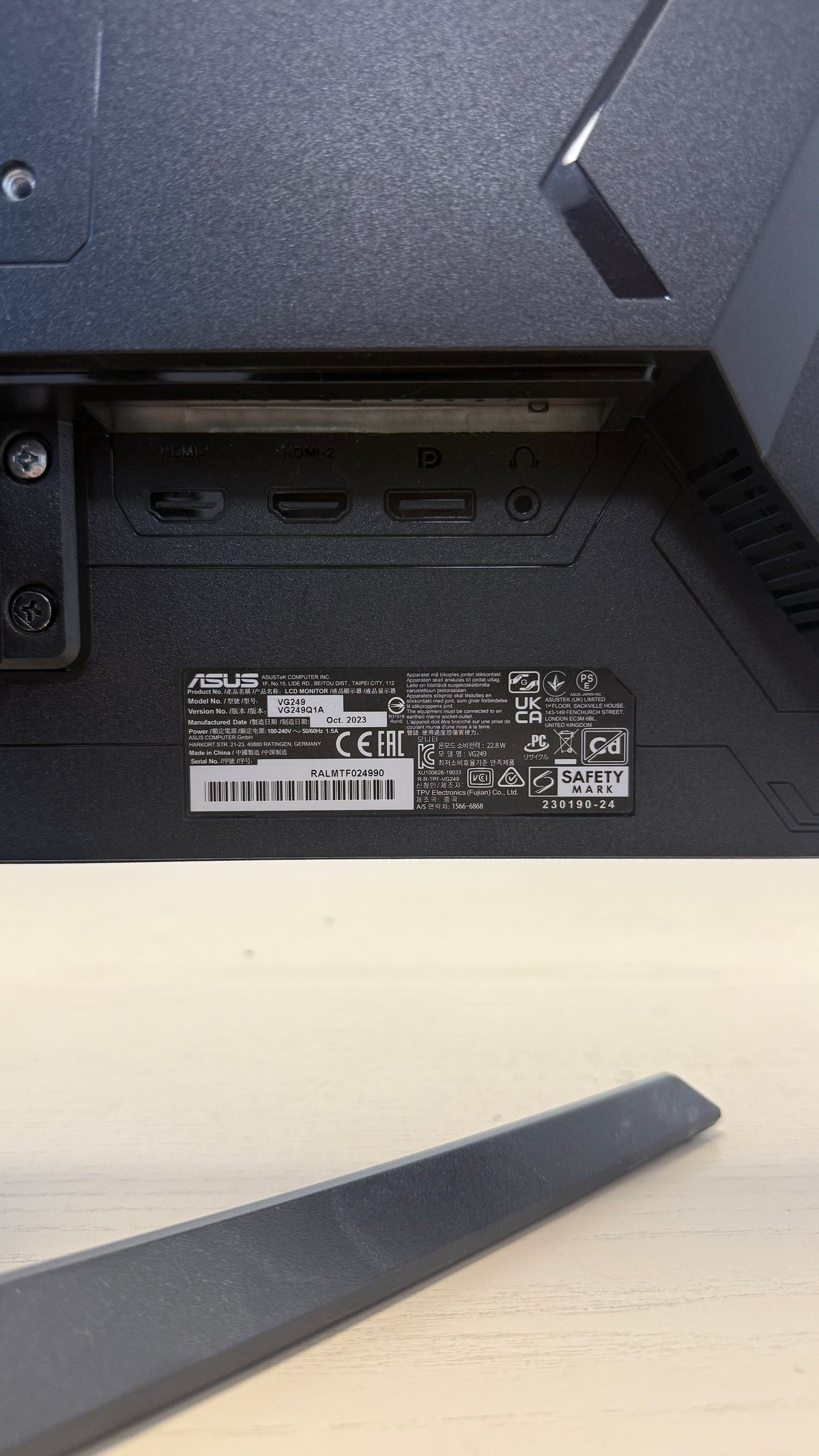 ASUS TUF Gaming VG249Q1A