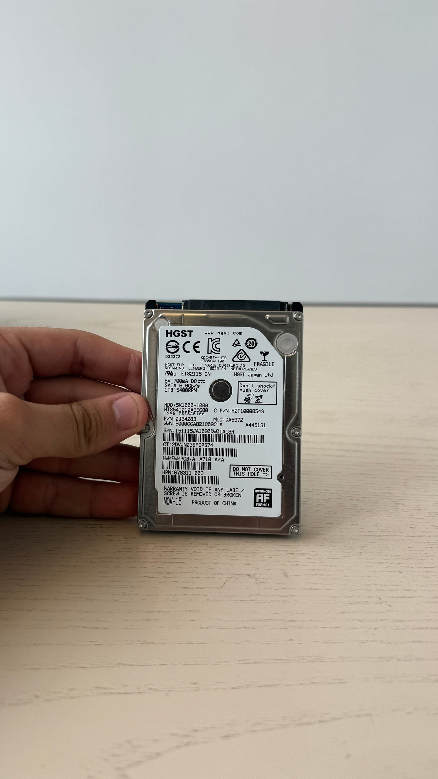 1 TB 2.5" HDD
